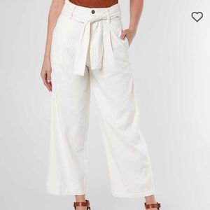 Billabong Now or Never Off-White Tie-Waist Pants